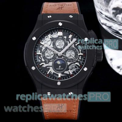 High Quality Copy Hublot Big Bang Annual Calendar Black Case Watch 45mm